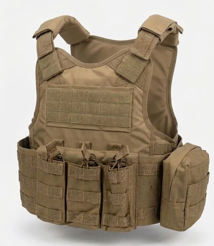 Adjustable Outdoor Utility Vest – Multi-Pocket Storage Vest for Camping, Travel, Hiking & Outdoor Activities, Lightweight Khaki Adventure Gear
