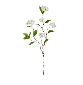 45” White Snowball Hydrangea Branch