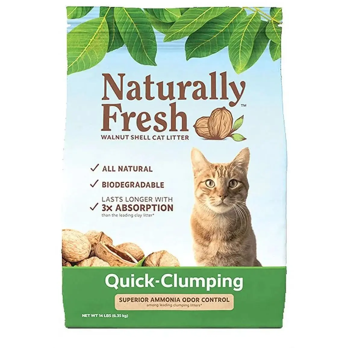 Quick Clumping Unscented, Walnut Shell Cat Litter, 26 Lb. Bag