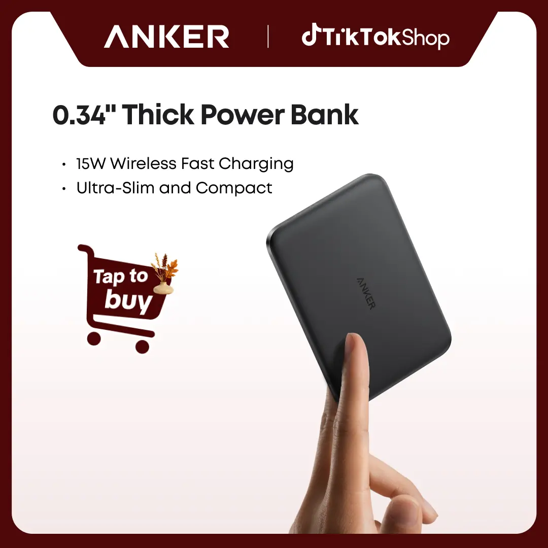 [Spotlight Live] Anker Nano[Spotlight Live] 5000mAh Magnetic Power Bank - Qi2 15W Max Wireless Charging, Ultra-Slim Smartphone Mobile Charger, Mini Pocket Nano Charger Power Bank for iPhone 17/16/15/14/13/12 Series (MagSafe-Compatible)