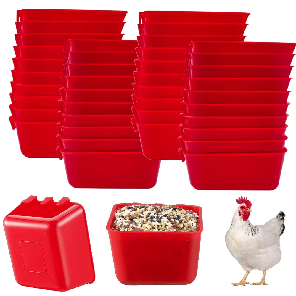 16 oz Hanging Cage Cups - 16pcs/30pcs/60pcs Odorless User-Friendly Pet Feeder & Water Bowl, Hangs Easily Practical Gifts for Bird Lovers, Suitable for Poultry, Parrot, Rooster