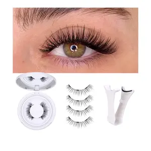 Magnetic Eyelashes Wispy Magnetic Lashes with Applicator Natural Magnetic Eyelashes No Glue or Eyeliner Clear Band Lashes Magnetic Eyelashes Look Like Lash Extension