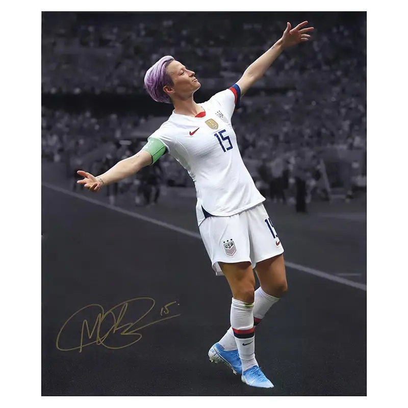 Megan Rapinoe Autographed Spotlight Pose in Gold 16x20 Photo