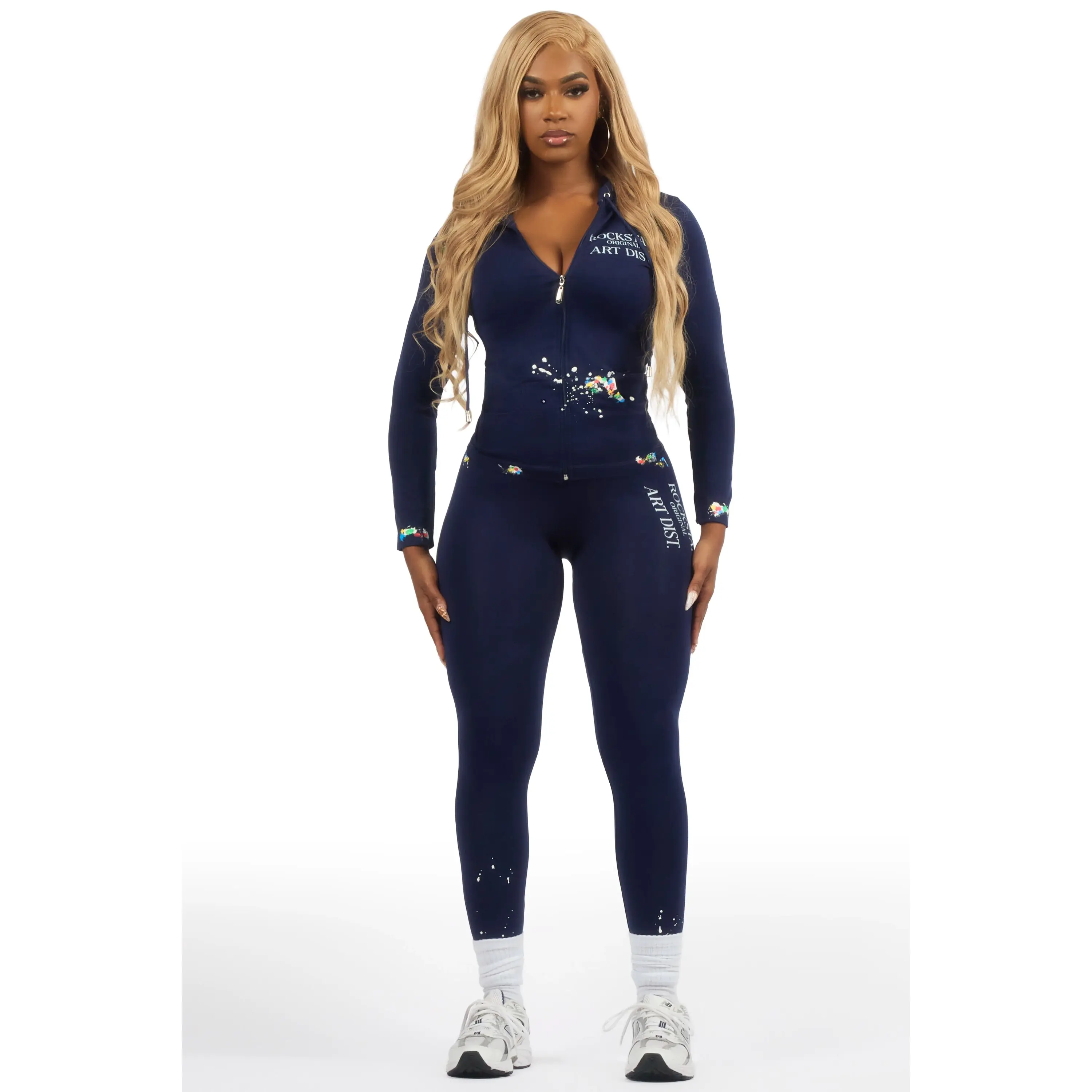 Kelci Navy Painted Active Set