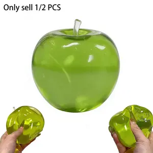 1/2 PCS Apple Squishy, Slow Rising Fruit Squishies, Anxiety Squishies, Fidget Cube Stress Relief, Stress Relief Decoration, Realistic Squeeze Green Apples Rebounding Stress Ball, Soft Anxiety Relief Fidget Toy for Adults Desk Decor & Party Favors
