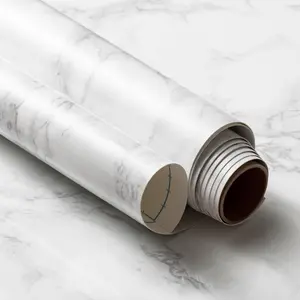 Marble Contact Paper (Stone White, 15.7" x 78") Thick  Peel and Stick Countertop Wrap,  Vinyl, Renter Friendly for Kitchen Counters, Bathroom Vanities