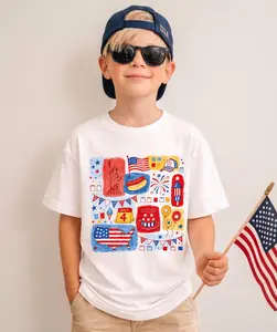 America 250th Anniversary Shirt, 4th Of July  Tees, USA Patriotic Boys Shirts, Independence Day