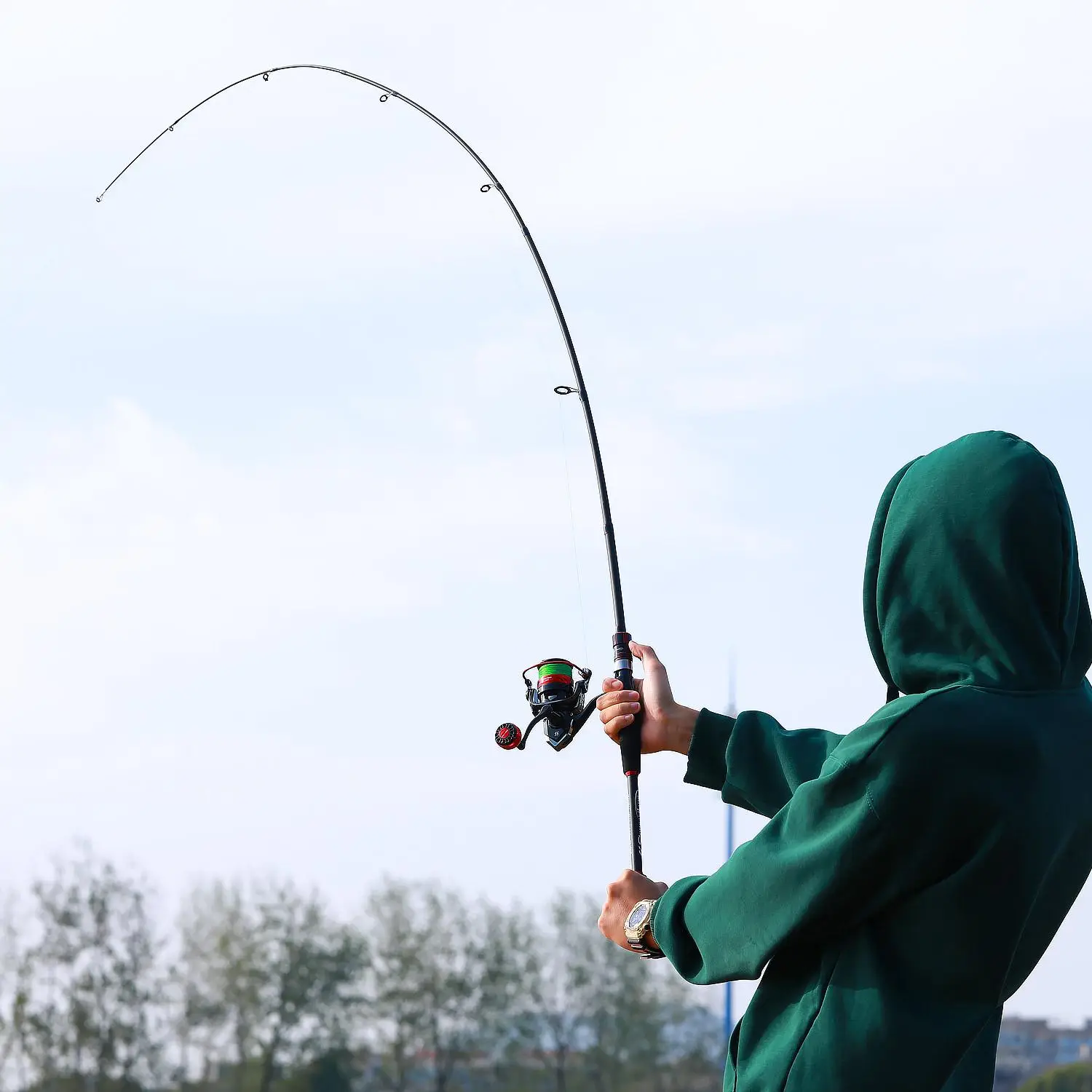 Fishing Rod, Carbon Fiber Lightweight Spinning Rod and Casting Rod, Max Drag 10kg Carp Rod for Bass Pike Fishing Tools, Flyfishing, Solocamping, Picni