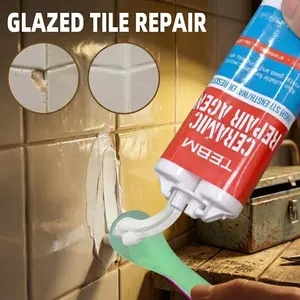 Ceramic Repair Gel, Tile Crack Filler, Waterproof Heat Resistant, Strong Adhesive Fast Dry Hardening, Fixes Bathtub Sink Toilet Cracks, repairing ceramics, stone and enamel products
