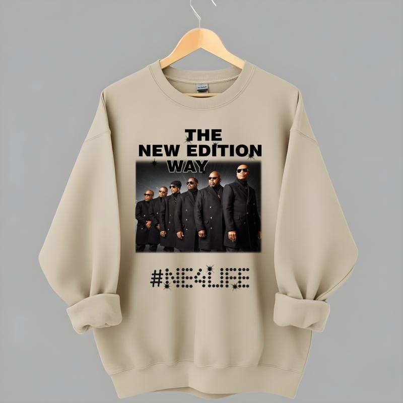 The New Edition Way Tour 2026 Sweatshirt, Vintage R&B Concert Apparel, Music Fan Memory Outfit, Retro Boy Band Merch, Cotton, Short Sleeve, Unisex