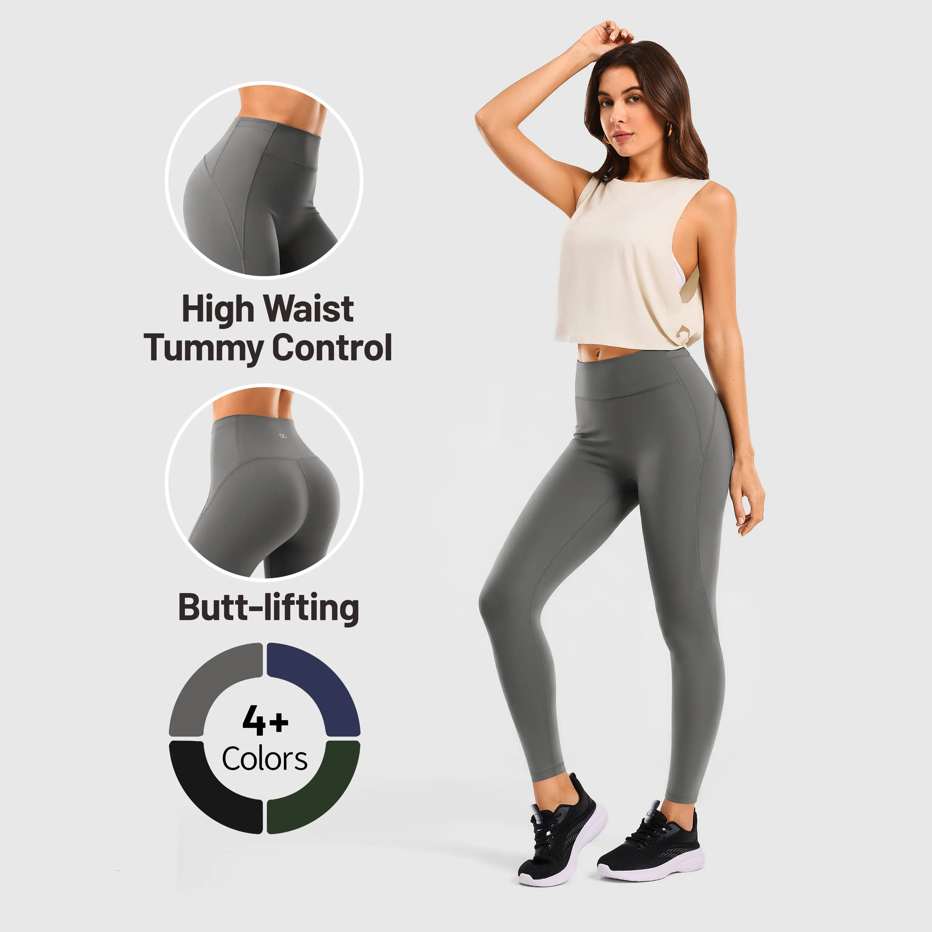 Inno Mint Compression Leggings for Women Tummy Control High Waist Workout Pants Comfortable & Stylish