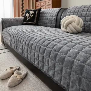 1pc Fluffy Couch Cushion, Seasonal Universal Simple Modern Square Sofa Seat Cushion, Anti-Slip and Wear-Resistant, Machine Washable, Pet-Friendly, Suitable for Living Room and Bedroom Decor
