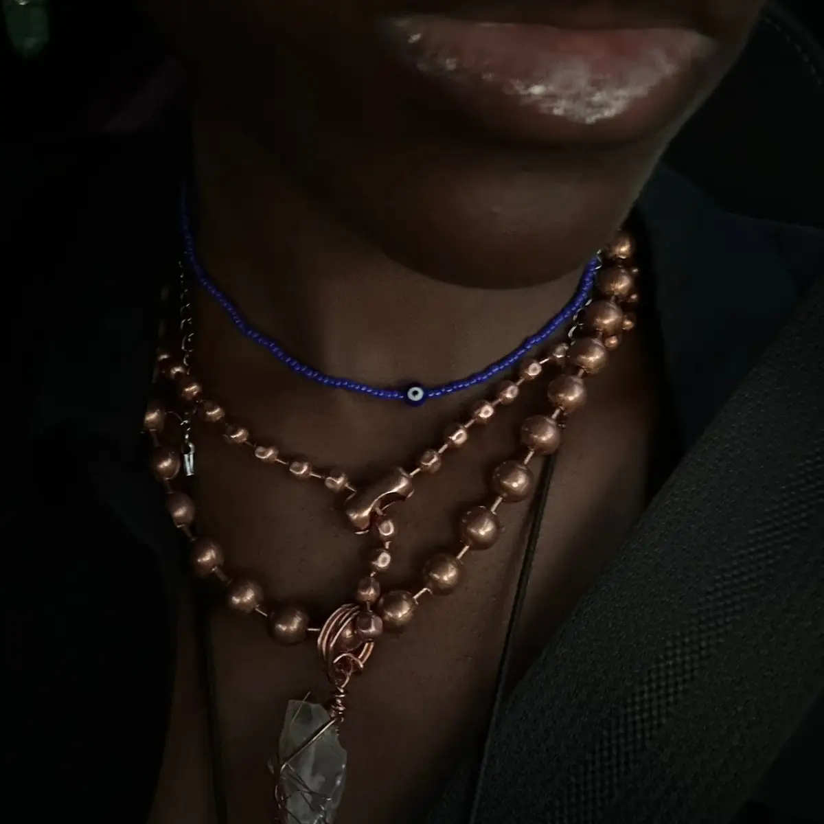 Copper Chunky Necklace Set. Pure Copper Daily Wear