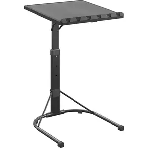 Multi-Functional Personal Activity Table, Adjustable Height, Portable Workspace, for Snacking & Homework, Compact Fold, Space Saving, Black