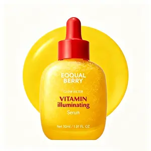 EQQUALBERRY Vitamin C BrighteningSerum with Niacinamide, Ceramide &Hyaluronic Acid - Hydrating & SkinBarrier Strengthening, 30ml/1.01oz