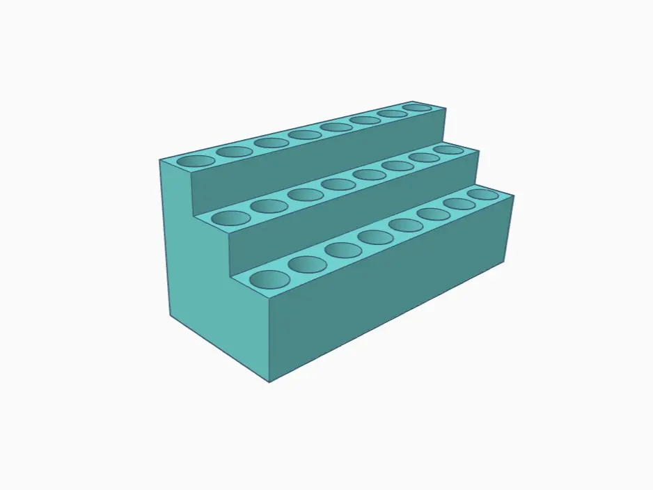 3D Printed 24-Hole Pen Holder for 22MM Rhinestone Pens - Organize & Display with Style - 3.7" x 9" x 4" - Perfect for Workspace & Live Sales