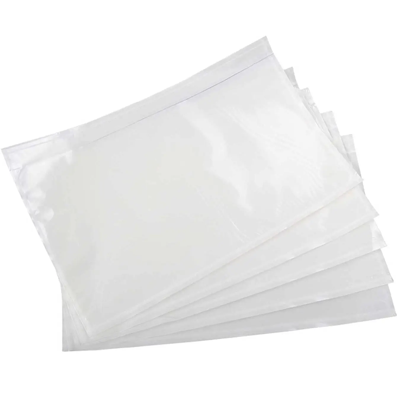 SJPACK 7.5'' x 5.5'' Packing List Pouches, Shipping Label Envelopes Clear Adhesive Top Loading Packing List - 100 Packs Seal Protected Visibility Address