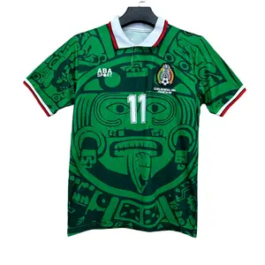 1998 World Cup Mexico Classic Retro BLANGO #11 Home Kit Green Short Sleeve Soccer Jersey Sports Clothing Athletic Tops