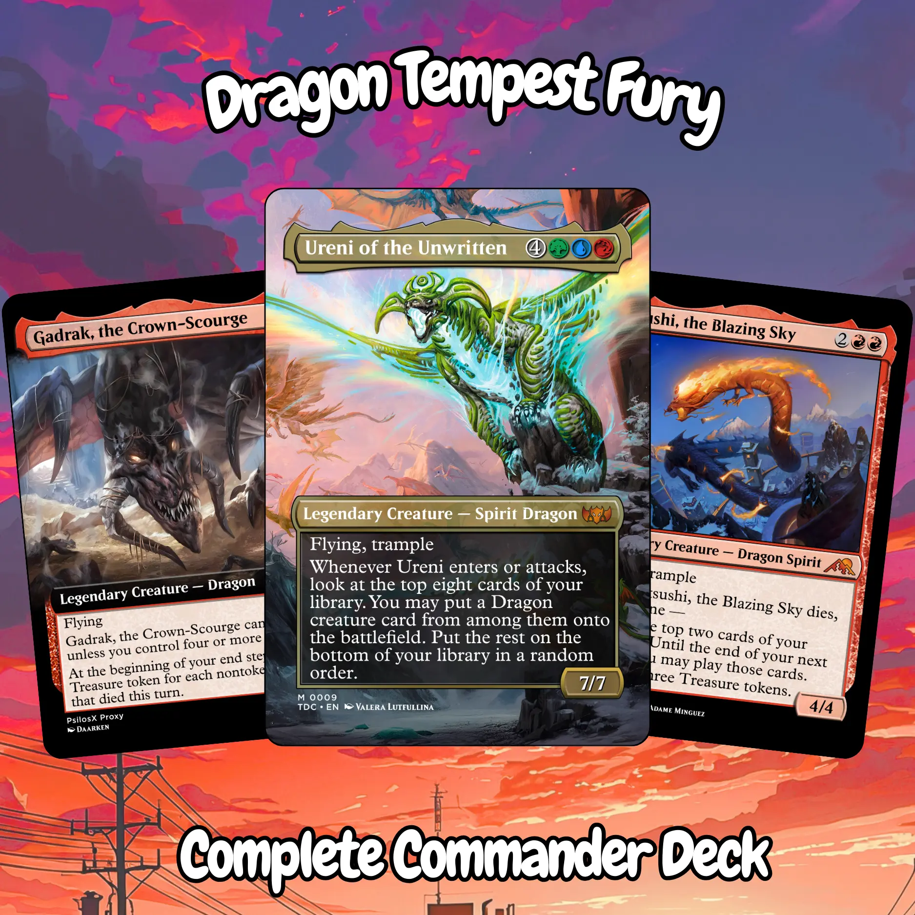mtg fury card Godzilla, King of the Monsters Commander Deck MTG Zilortha, Strength –  Moonveil Games main image 0