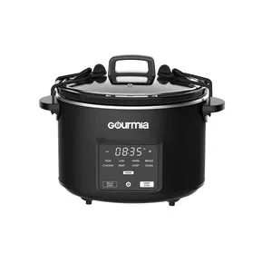Gourmia 4.5-QT. Programmable Slow Cooker with 5 One-Touch Presets & Locking Lid
