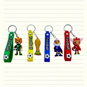 New World Cup Mascot Football Keychain — Cute Cartoon Character Key Fob, Gift & Car Hanging Ornament
