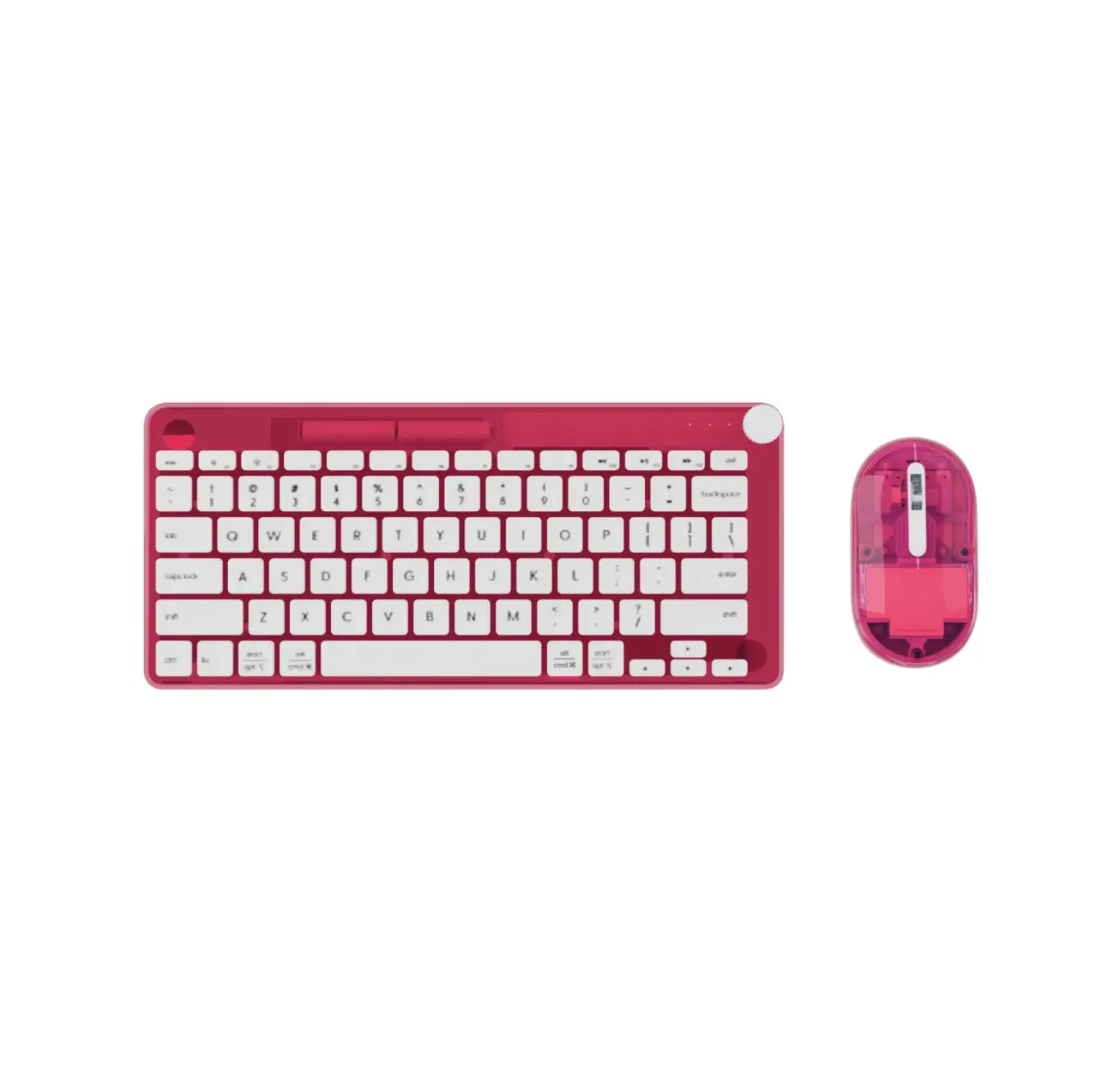 Pink Wireless Keyboard & Mouse Set - Compact Design for Easy Use - Ideal for Home & Office