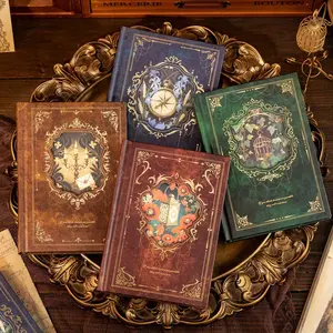 Century Song Gold Foil Embossed Writable Notebook, Elegant Travel Diary and Memorial Album Gift, Ideal for Writing, Clipping, and Storing Memorabilia