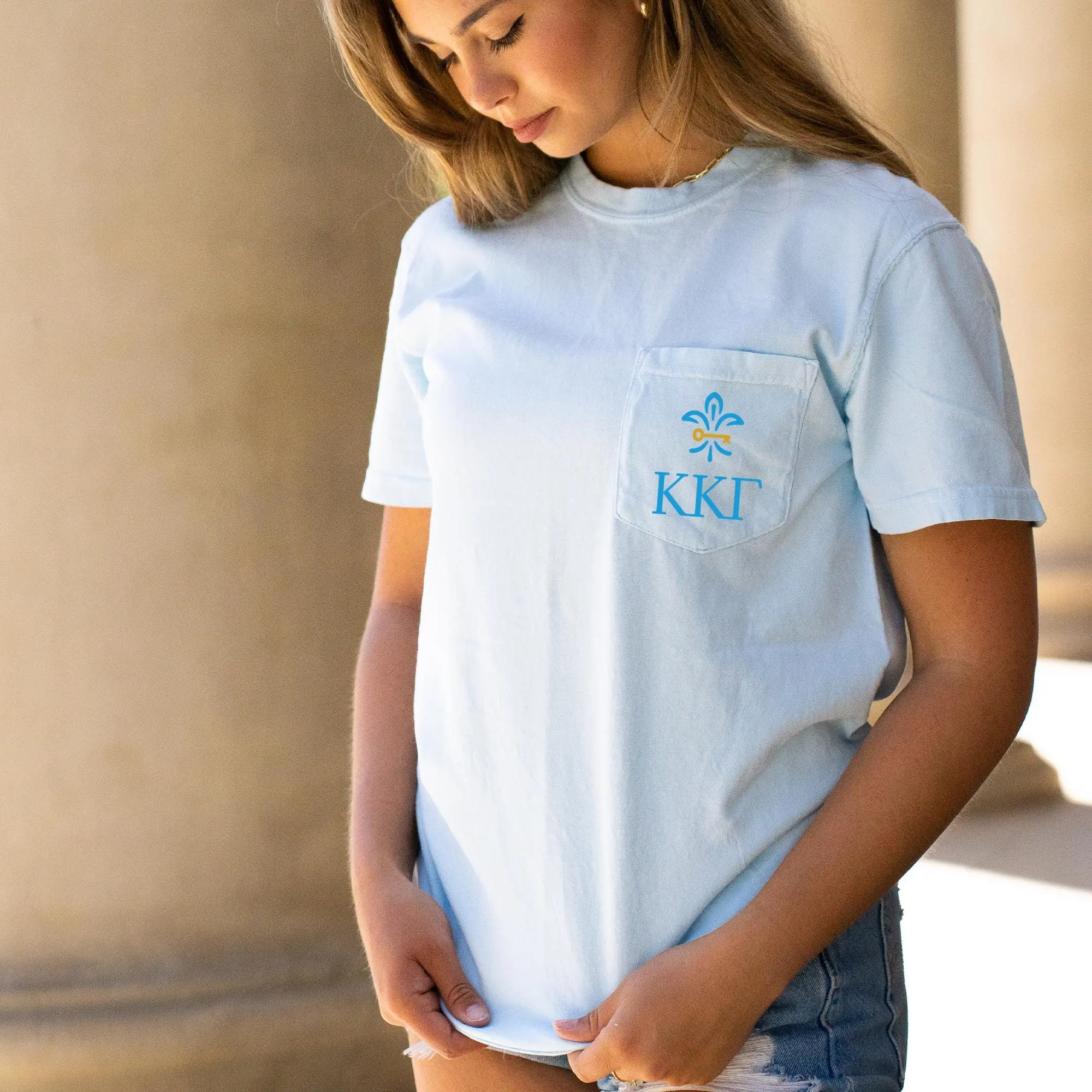 Kappa Kappa Gamma Fleur De Key T-Shirt - Chambray