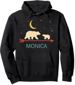 Monica Name Gift Personalized Mama Bear With 1 Cub Pullover Hoodie - Brayanner Shop 80B07ZBQDV2L