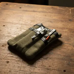 Broken Arrow Adventure Co. Waxed Canvas EDC Pocket Organizer with Compact Design for Organizing Daily essentials