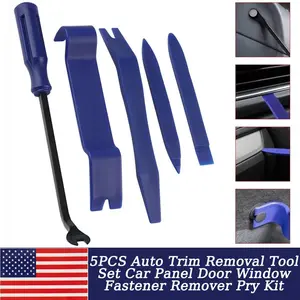 5Pcs Car Trim Removal Tool Set Hand Tools Pry Bar Panel Door Interior Clip Kit