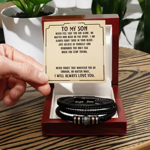 To My Son - Never Feel That - Love You Forever Bracelet A-6