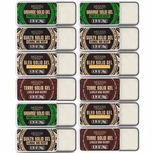 12 pcs Solid Cologne for Men - Men's Cologne Gift Set Alcohol free formula, portable perfume Including Sandalwood, Vetiver, Clary Sage, Spiced Vanilla, Cedar Pine - Travel Size Gifts for Men (0.35 Oz each)