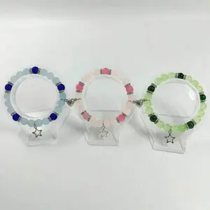 3pcs/Set Best Friend Magnetic Clasp Bracelet With Heart & Star Pendants Handmade Beaded Bracelet Perfect Gift for Friends