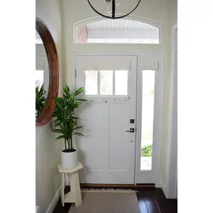 Off White Small Front Door or Sidelight Curtains 1 panel