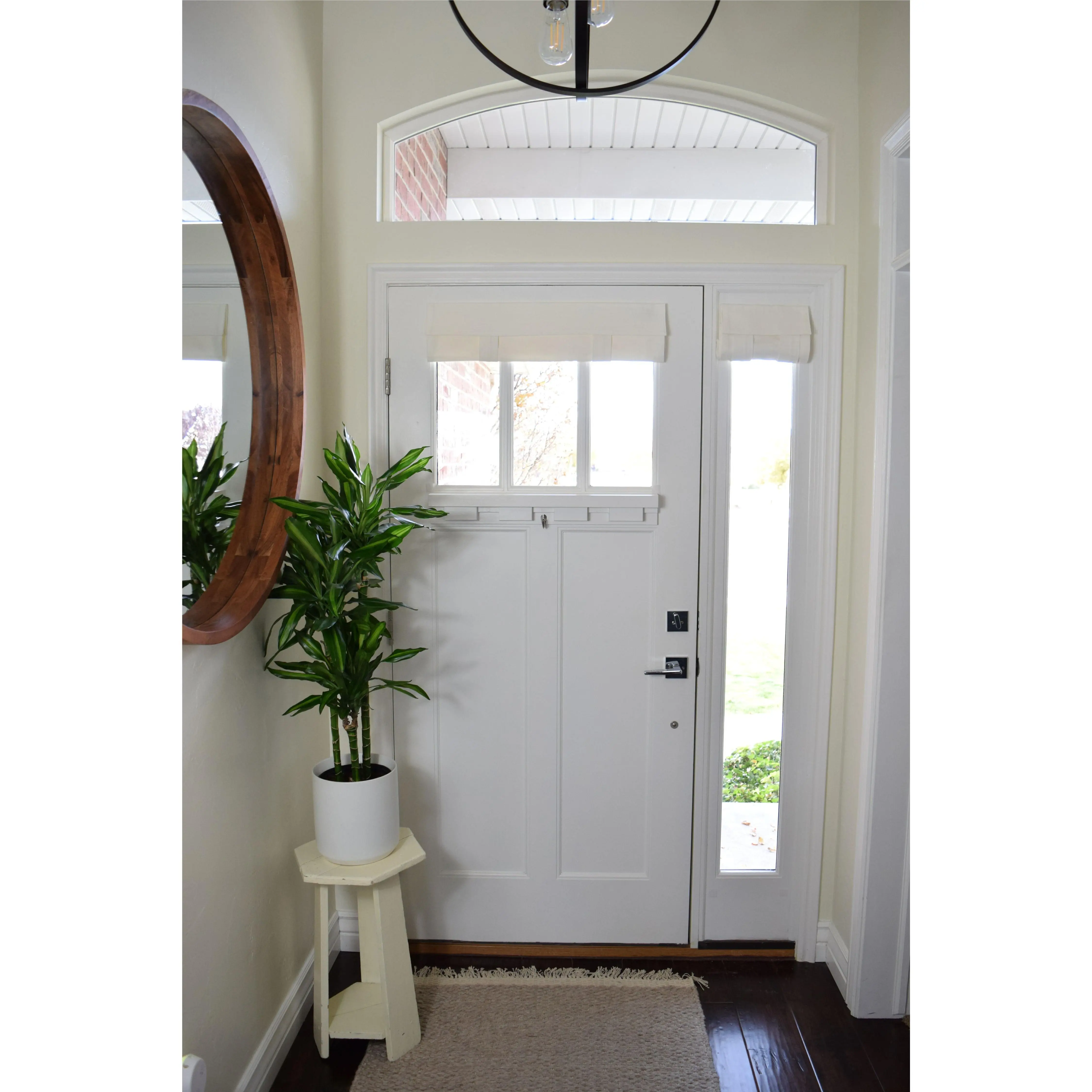 Off White Small Front Door or Sidelight Curtains 1 panel