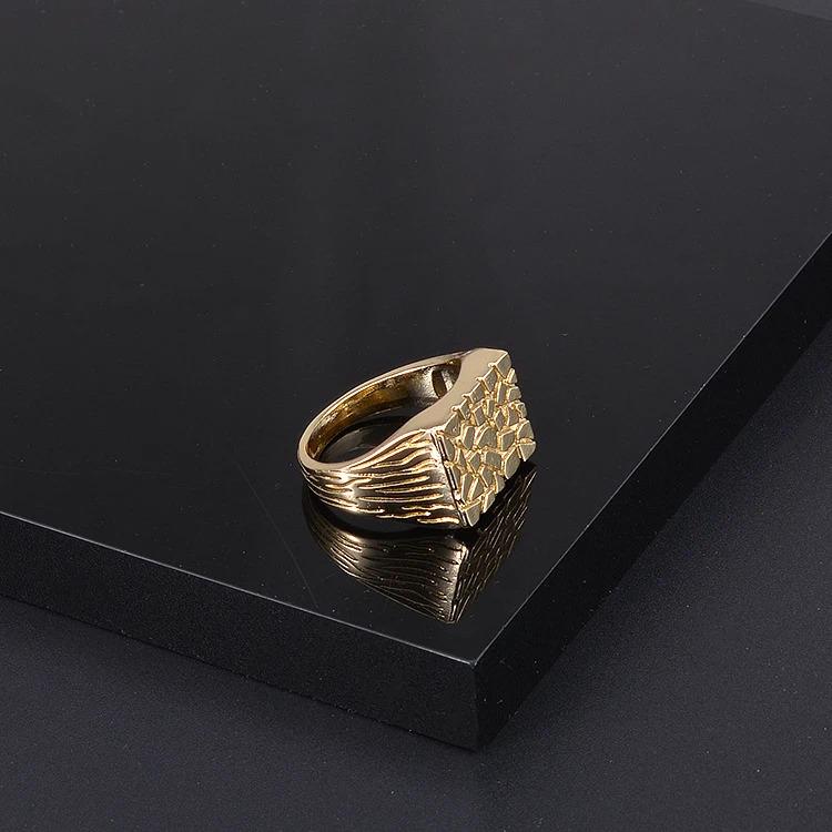 Gold Signet Ring for Men |   Bold Vintage Fashion Jewelry