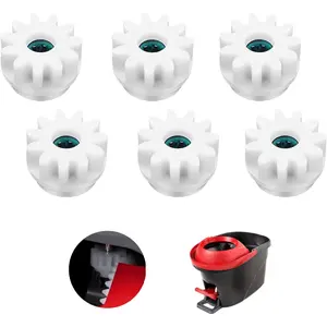 6 count Spin Mop Cleaning Gears , Replacement Gears for OCedar Mop Bucket,  Way Clutch Bearing Bucket Gear Sprockets Repair for  Easywring Bucket System
