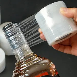 Mini Stretch Film Roll for Bottle Can Sealing, Stretch Film, Unheated Packaging Material, Shrink Wrap Roll for Party Activities