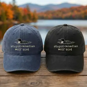 Heated Rivalry Hat, Stupid Canadian Wolf Bird Cap, Team Hollanov Baseball Hat, LGBT Hockey Fan Gift