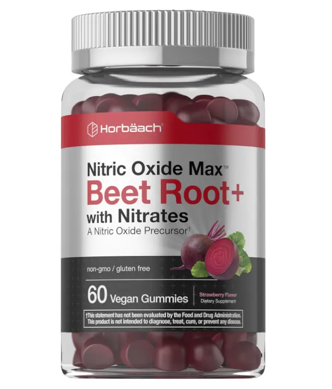 Horbaach Nitric Oxide Beet Root Gummies | 60 Chews