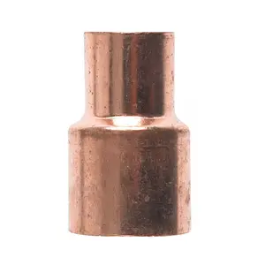 NIBCO 3/4 in. x 1/2 in. Copper Coupling with Stop – Durable Sweat Fitting for Plumbing Projects