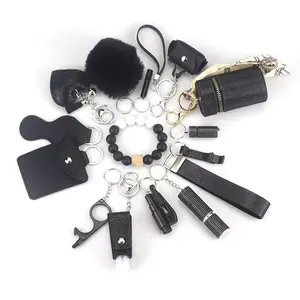Gorgeous and Useful Keychain Set with Accessories Including Key Rings and Practical Everyday Use Tools