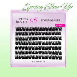 VEYESBEAUTY VB-Xtreme Single Length Cluster Lash  Invisible Band 3D Fluffy Wispy Lightweight Softness Weightless Makeup Eyelash Extensions