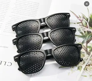 three piece - Unisex Pinhole Glasses Anti-Unisex Pinhole Glasses Anti-Myopia Astigmatism Glasses Men's Women's Vision Improvement Strabismus Correction Fatigue Glasses UV400