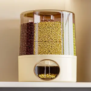 Rotating multi-compartment grain storage bin