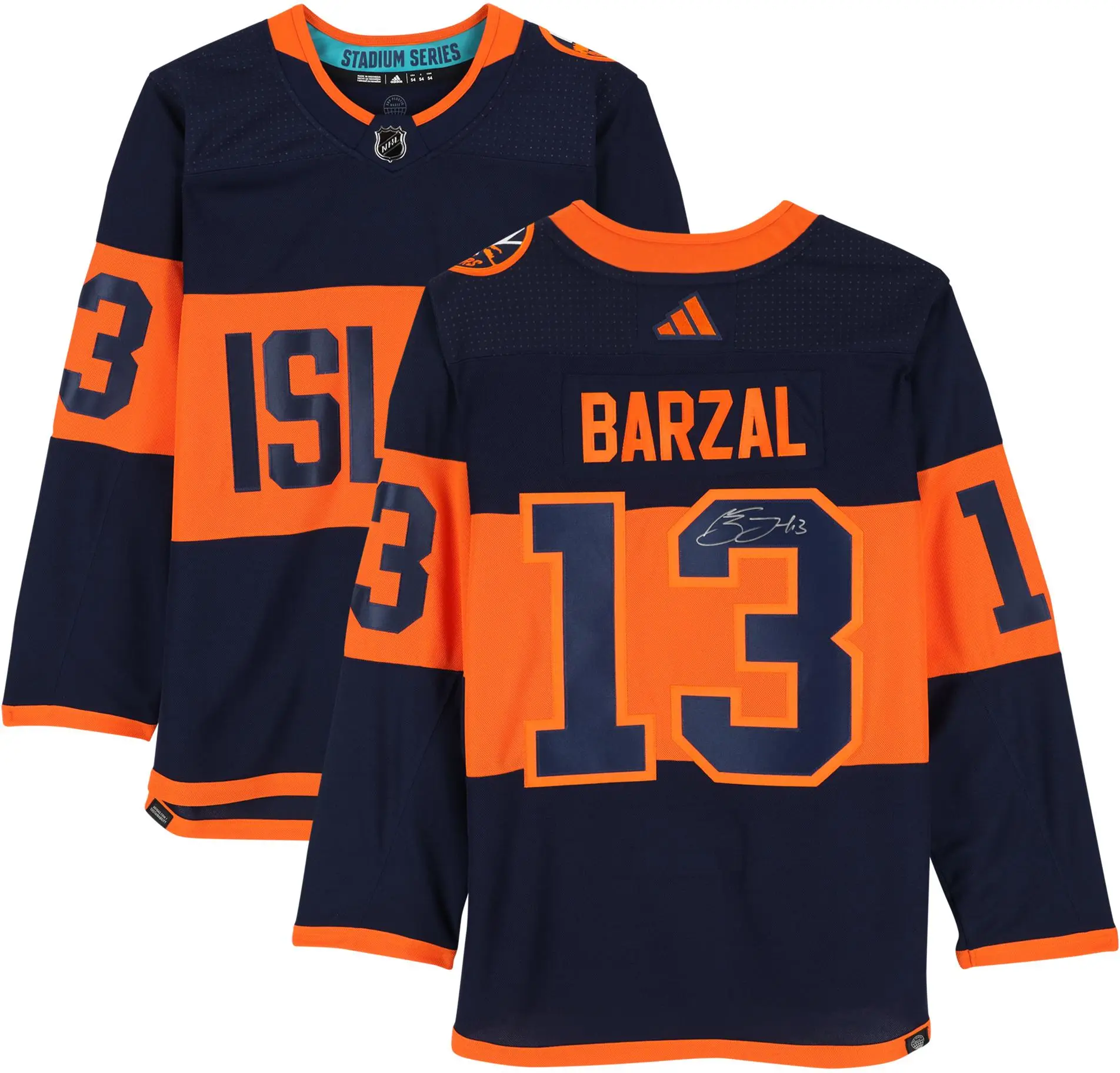Mathew Barzal New York Islanders Autographed 2024 Stadium Series Adidas Authentic Jersey - Fanatics Authentic Certified