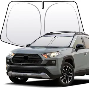 Thickened 2-Layer Front Windshield Sun Shade Compatible for Toyota RAV4 XA50 2019-2025, Foldable Custom Fit Sunshade Blocks 99% Heat, Keeps Car Interior Cool (for RAV4 XA50 2019-2025)