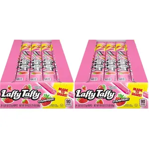 Laffy Taffy Rope Candy, Strawberry Flavor, 0.81 Ounce Ropes (Pack of 48)