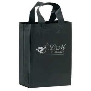 Custom Color Frosted Soft Loop Shopper Bag Foil Stamp 8"x11"